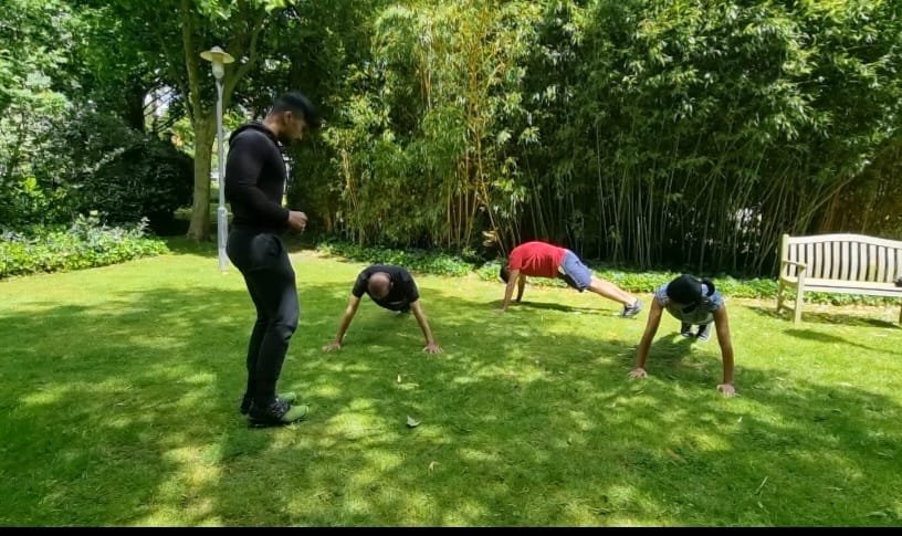 Rohit coaching a training session